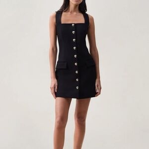 Rag & Bone Black Sleeveless Mona Mini Dress Size 16 NWT $498